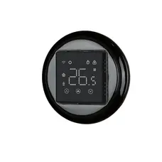 FND 55X55MM ADAPTER BLACK PORCELAIN + HEBER HT-155B DIGITAL FLOOR AND ROOM THERMOSTAT